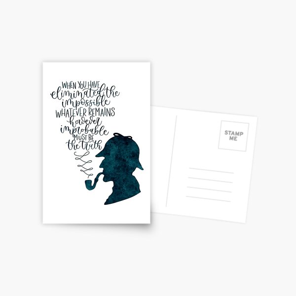 Sherlock Holmes Zitat Postkarte