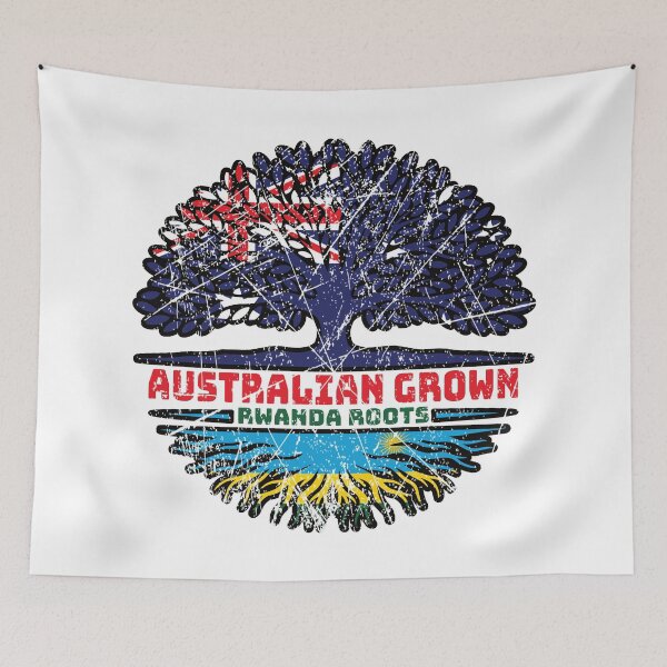 Item preview, Rwanda Rwandan Australian Australia Tree Roots Flag designed and sold by FlagX.