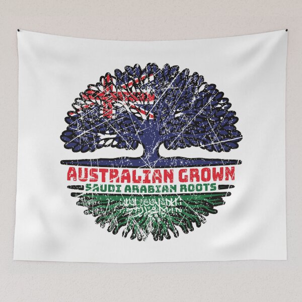 Item preview, Saudi Arabia Saudi Arabian Australian Australia Tree Roots Flag designed and sold by FlagX.