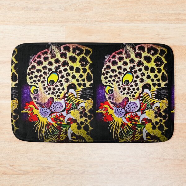 Item preview, Leopard feasting on Rooster Ukiyo designed and sold by Daruma786.