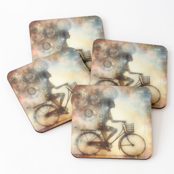 Item preview, Woman on bicycle designed and sold by hhh-art.