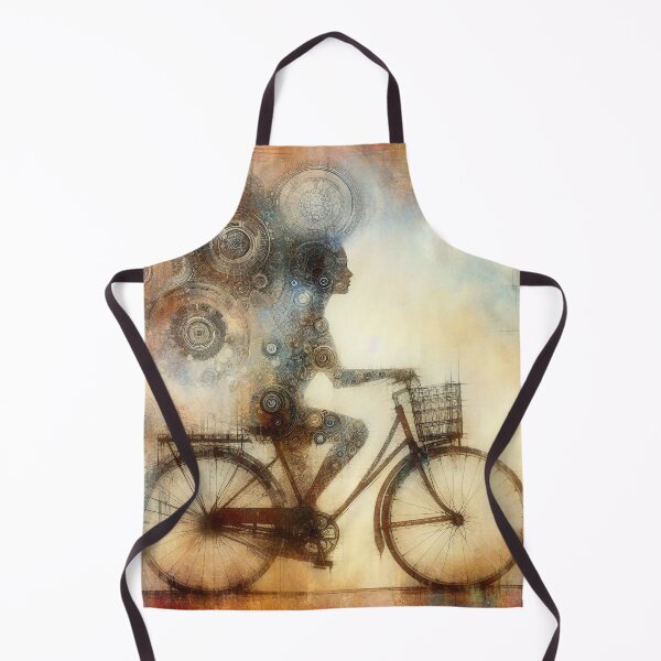 Item preview, Woman on bicycle designed and sold by hhh-art.