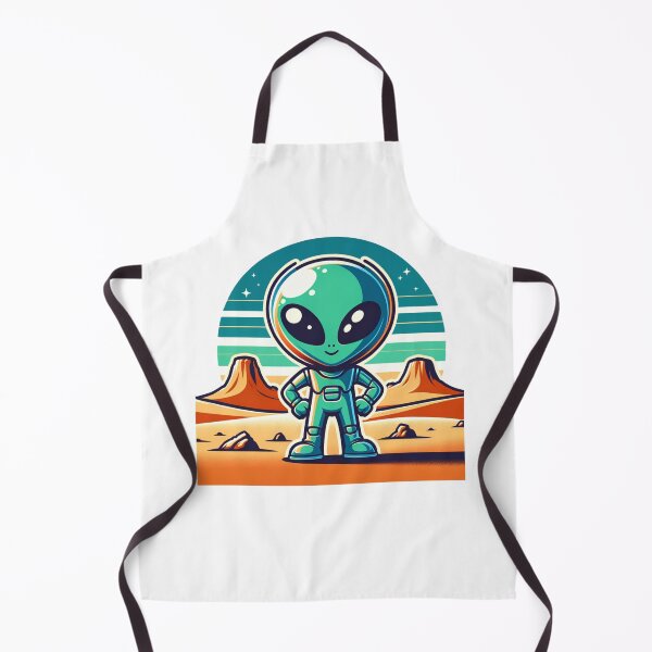 Item preview, Cute Alien, Space Explorer, Alien in Desert, UFOs, Earth Visitors designed and sold by WayMakerPrints.