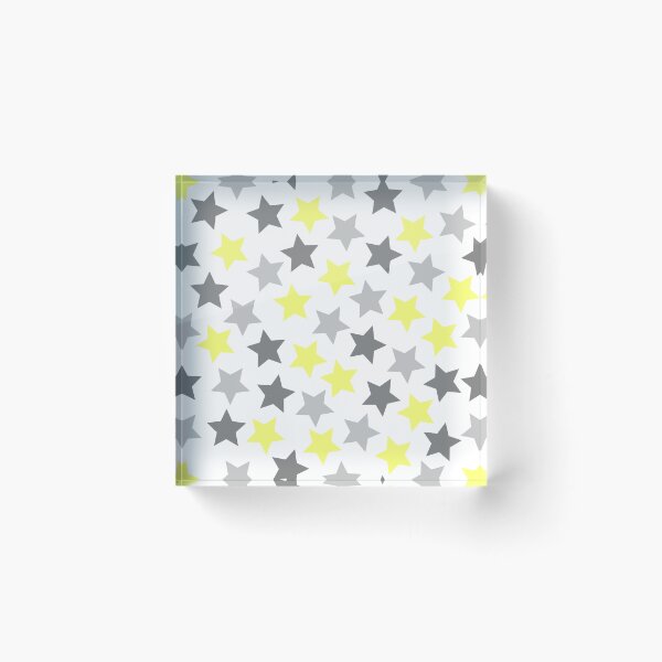 Item preview, Demigender Pride Stars Pastel Grey White Yellow designed and sold by JoyfulJen.