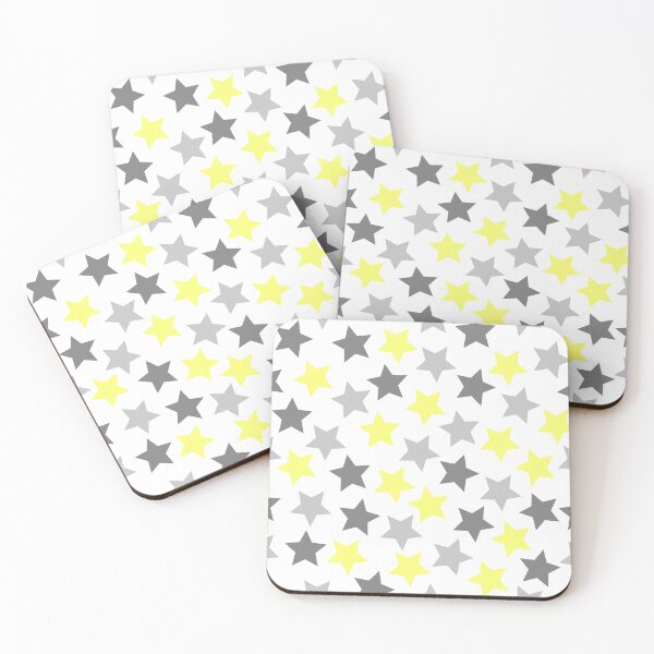Item preview, Demigender Pride Stars Pastel Grey White Yellow designed and sold by JoyfulJen.