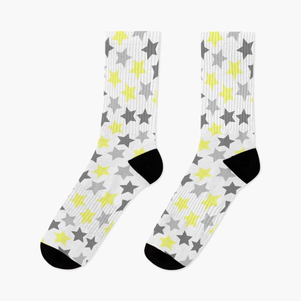 Item preview, Demigender Pride Stars Pastel Grey White Yellow designed and sold by JoyfulJen.