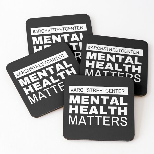 Item preview, Mental Health Matters (Black Background) designed and sold by ArchStCenter.