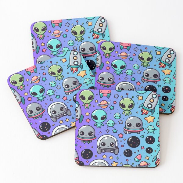 Item preview, Cute Alien Pattern, Spaceships, Stars, Rockets, Kids Alien Pattern designed and sold by WayMakerPrints.