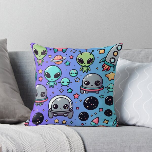 Item preview, Cute Alien Pattern, Spaceships, Stars, Rockets, Kids Alien Pattern designed and sold by WayMakerPrints.