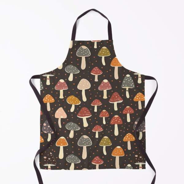 Item preview, Mushrooms pattern - goblincore aesthetic - neutral earthy colors - gift for forage lovers - nature forest amanita muscaria foraging designed and sold by Fantasy Cache.