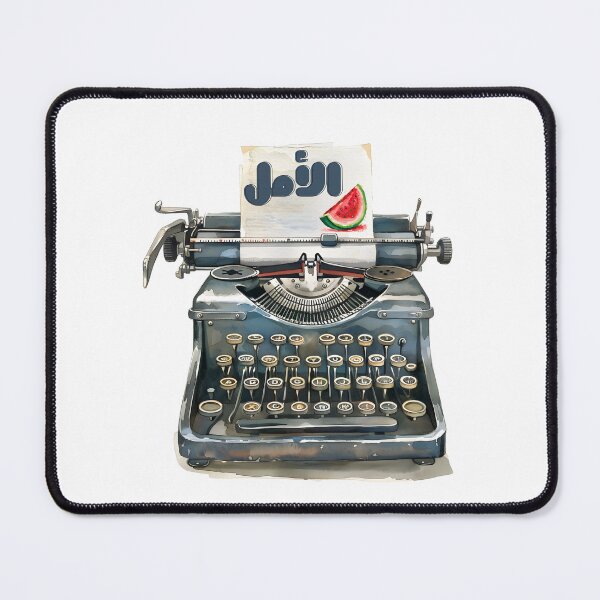 Item preview, Hope (الأمل) - Vintage Typewriter Design with Watermelon Slice: A Symbol of Palestine- فلسطين الحرية والصمود designed and sold by FUNqoosh.