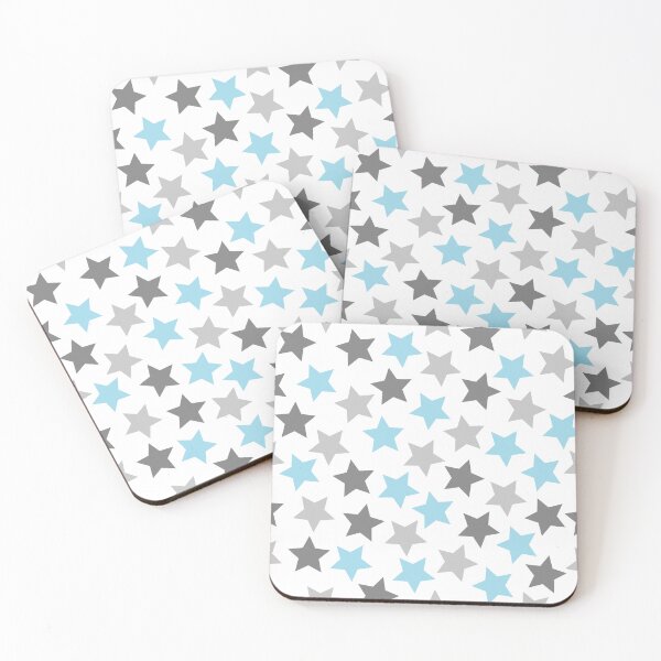 Item preview, Demiboy Pride Stars Pastel Grey White Blue designed and sold by JoyfulJen.