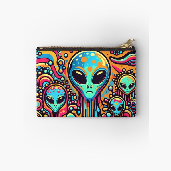 Item preview, Psychedelic Alien Print, Groovy Alien, UFOs, Ufology, Crazy Alien designed and sold by WayMakerPrints.