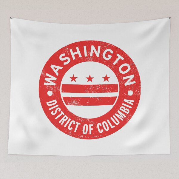 Item preview, Retro Washington DC Flag Circle Badge designed and sold by deadmansupplyco.