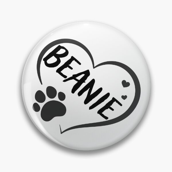 Item preview, Beanie name in a heart with a paw, great gift for dog or cat owners designed and sold by OCS1337.