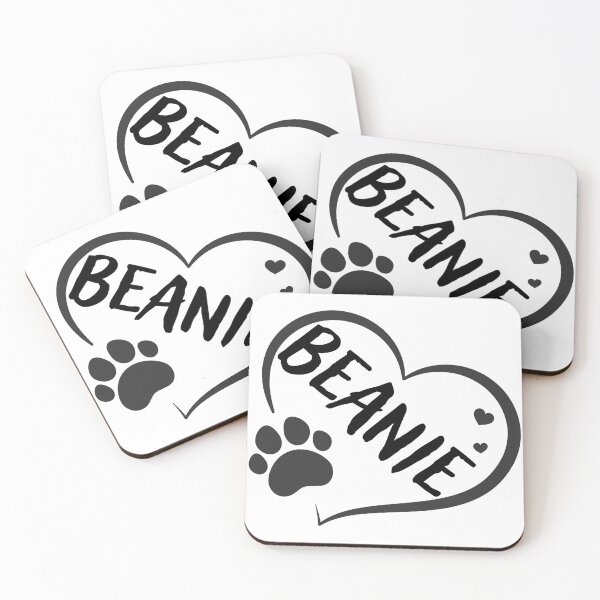 Item preview, Beanie name in a heart with a paw, great gift for dog or cat owners designed and sold by OCS1337.