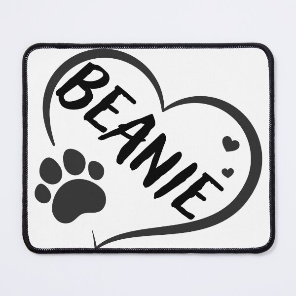 Item preview, Beanie name in a heart with a paw, great gift for dog or cat owners designed and sold by OCS1337.