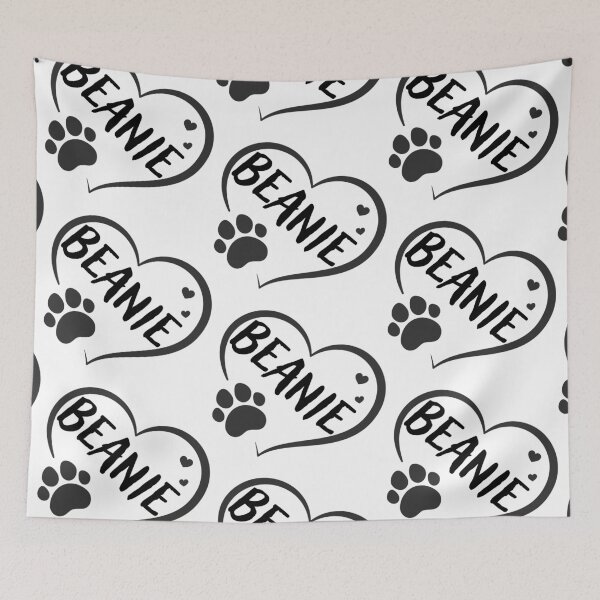 Item preview, Beanie name in a heart with a paw, great gift for dog or cat owners designed and sold by OCS1337.