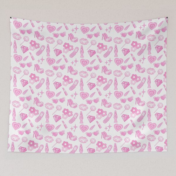 Item preview, Pink y2k pattern 2000s aesthetic  designed and sold by Nightingalemake.