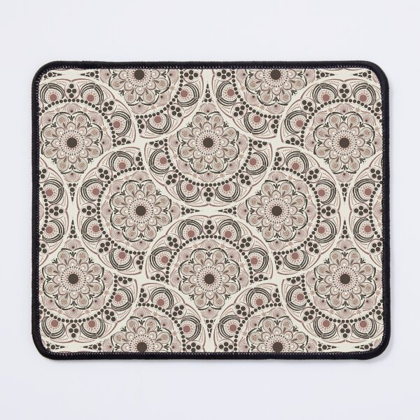 Item preview, Warm Neutrals Espresso Martini Dot Mandala Art Deco Fans designed and sold by Triplicate Limited.