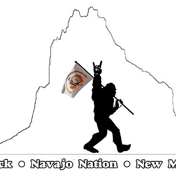 Artwork thumbnail, Friendly Bigfoot in Shiprock NM by NativeGraffix