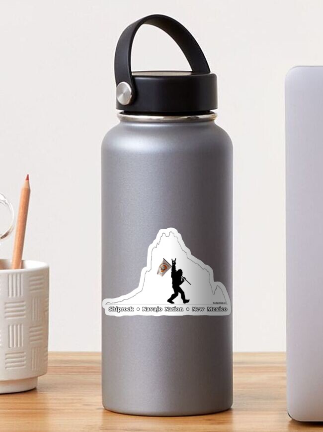 Thumbnail 1 of 3, Sticker, Friendly Bigfoot in Shiprock NM designed and sold by NativeGraffix.
