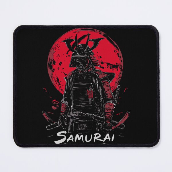 Item preview, samurai Warrior Japanese with red moon designed and sold by Loviness.