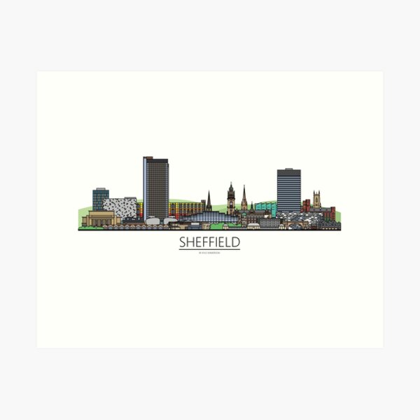 Item preview, Sheffield Icons - Skyline designed and sold by Kyle Emmerson.