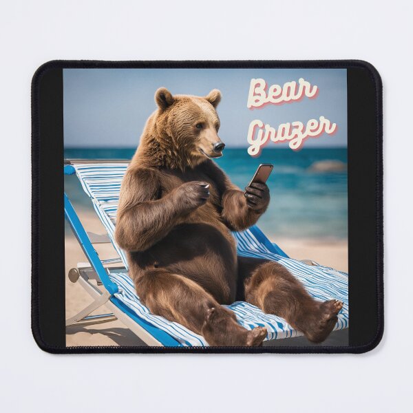 Item preview, Funny Bear Grazer on Sunbed designed and sold by SavvyPress.