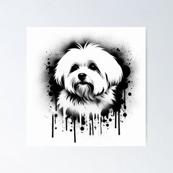 Item preview, Grunge Maltese designed and sold by Charlie-Designs.