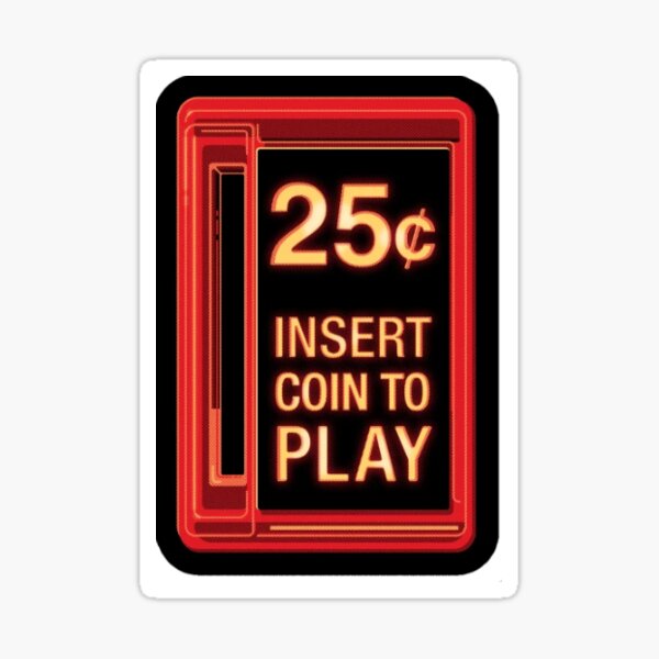 Aperçu de l'œuvre Insérer une pièce pour jouer au logo créée et vendue par Beberoni.