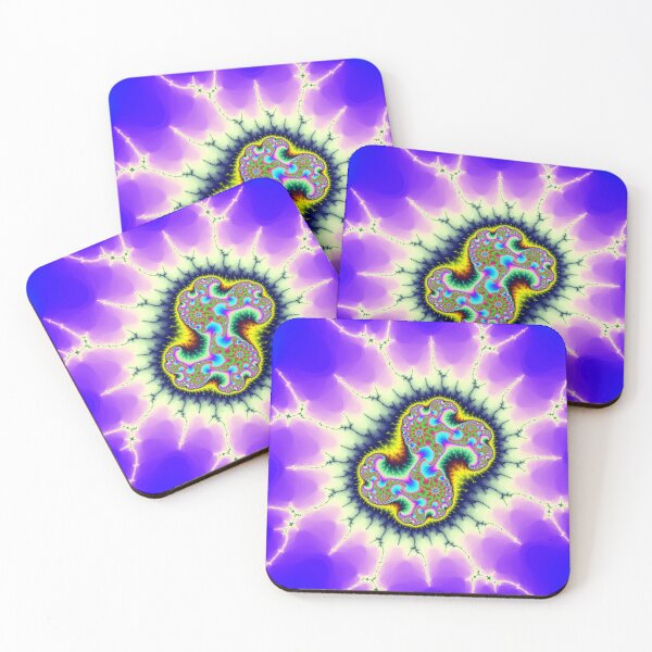 Item preview, Mandelbrot 2 - Purple-rainbow, striking fractal cell-like design designed and sold by Draeger0.