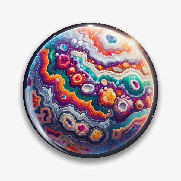Item preview, Geode Planet Vibrant Cosmic Fantasy Art designed and sold by StickaTime.