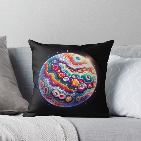 Item preview, Geode Planet Vibrant Cosmic Fantasy Art designed and sold by StickaTime.