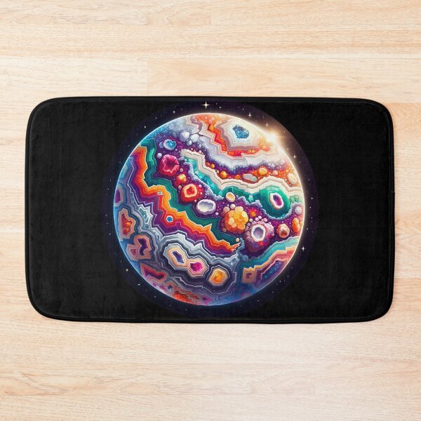 Item preview, Geode Planet Vibrant Cosmic Fantasy Art designed and sold by StickaTime.