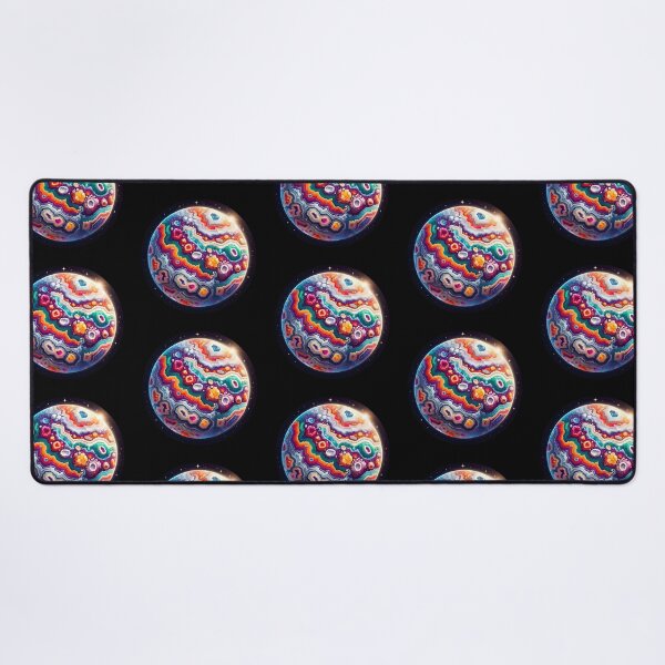 Item preview, Geode Planet Vibrant Cosmic Fantasy Art designed and sold by StickaTime.