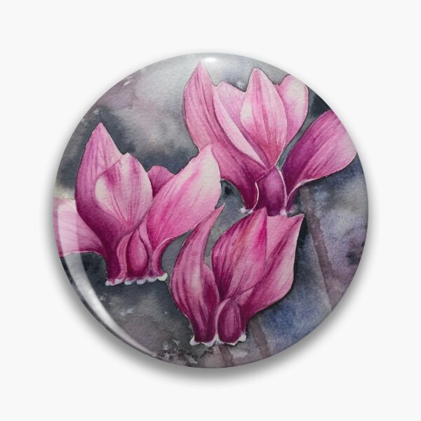 Item preview, Watercolor Cyclamen flowers designed and sold by KatasArt.