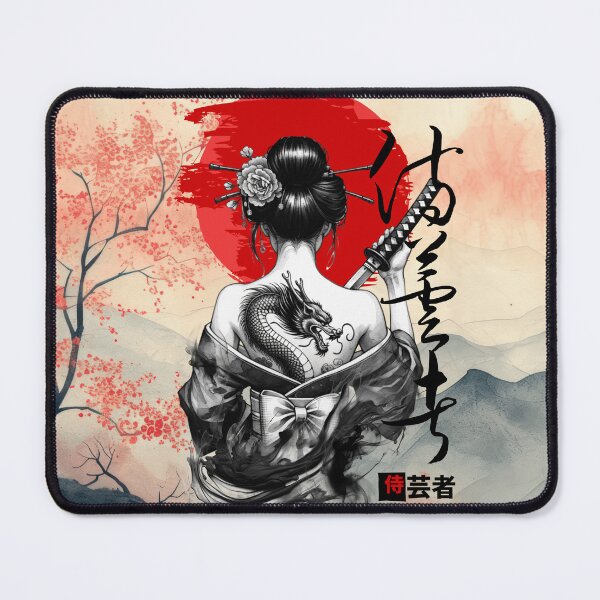 Item preview, Japanese Geisha Samurai Kunoichi Sakura - Female Shinobi - Ninjutsu Gift designed and sold by InkyGenies.