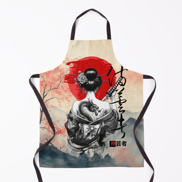 Item preview, Japanese Geisha Samurai Kunoichi Sakura - Female Shinobi - Ninjutsu Gift designed and sold by InkyGenies.