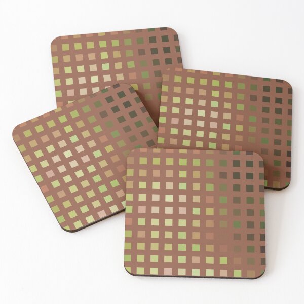 Item preview, Multicolor Shimmer Look Cube Grid Earth Tone Squares designed and sold by Alchemy-A-La-G.