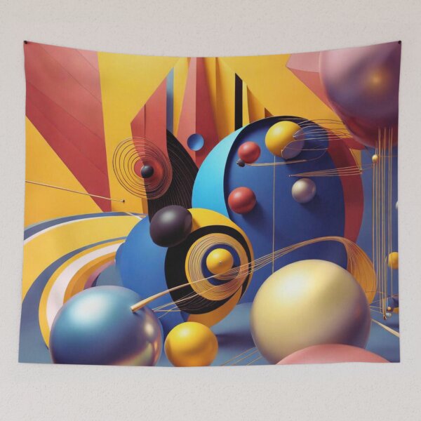 Item preview, 3D Colorful Geometric landscape of a planet system designed and sold by redask2me.