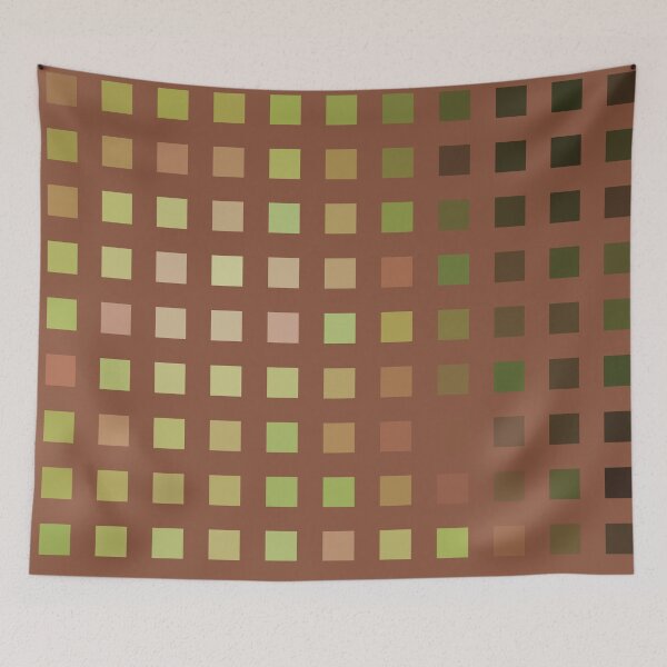 Item preview, Multicolor Shimmer Look Cube Grid Earth Tone Squares designed and sold by Alchemy-A-La-G.