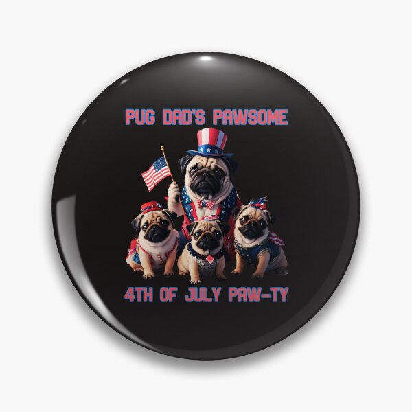 Item preview, Pug Dad's Pawsome 4th Of July Paw-TY designed and sold by elynne9.