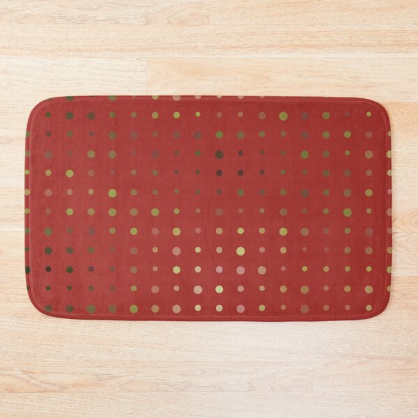 Item preview, Gold Shimmer Look Multicolor Circles & Dots Red Grid  designed and sold by Alchemy-A-La-G.