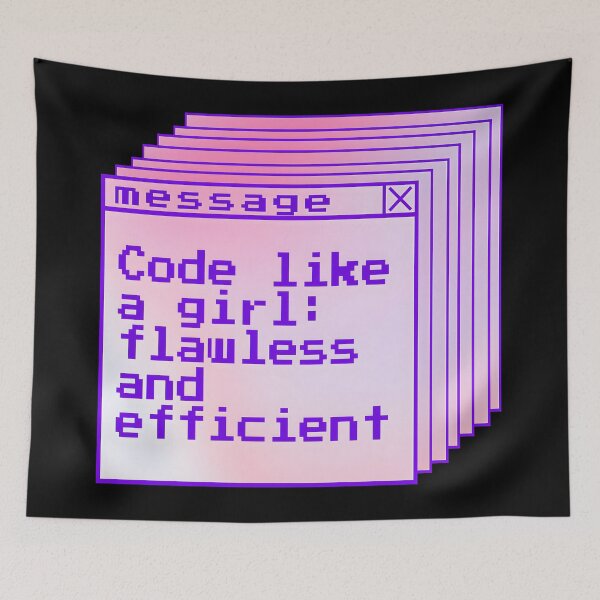 Item preview, Code Like a Girl: Flawless and Efficient Programmer girly pixel Design. Gift For female programmers and coders designed and sold by Unitepeople.