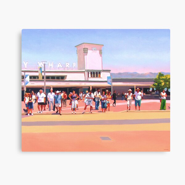 Manly Wharf Crossing Canvas Print
