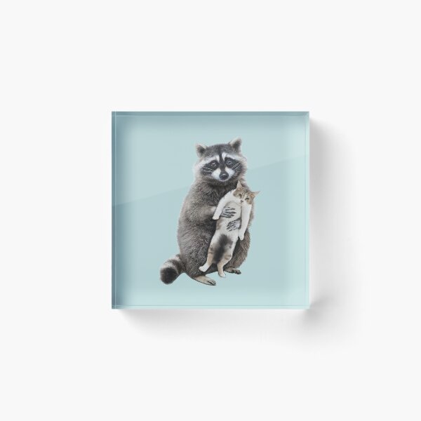 Item preview, raccoon carrying kitten  designed and sold by TeeARTHY.