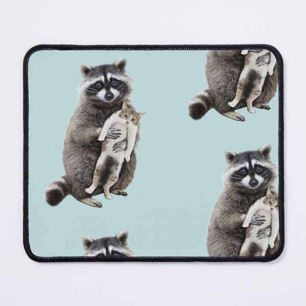 Item preview, raccoon carrying kitten  designed and sold by TeeARTHY.