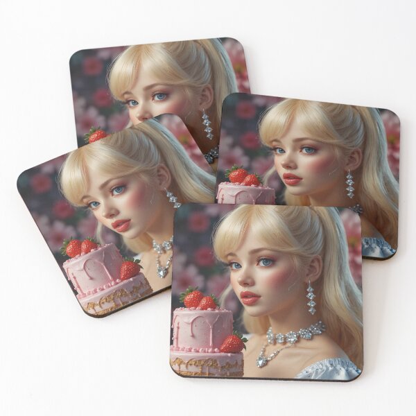 Item preview, Photo of a beautiful girl with strawberry cake  designed and sold by Millionsxi.