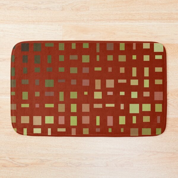 Item preview, Gold Tone Shimmer Look Rectangle Grid Red  designed and sold by Alchemy-A-La-G.